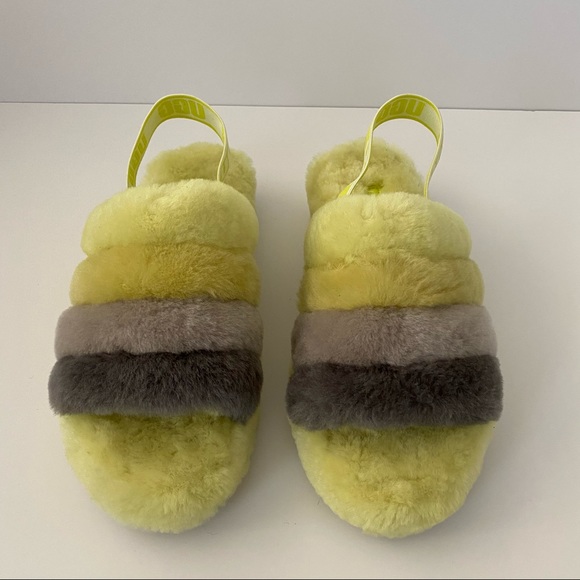 NWOB UGG Fluff Yeah Slippers Sulfur Multi